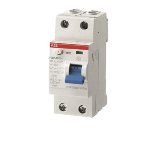 ABB Residual Current Circuit Breaker F200 Series 40A 2-Pole 300mA Type A 1kA Breaking 2CSF202201R3400 F202 A S-40/0,3