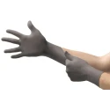INTCO Grey Nitrile Disposable Gloves, Chemical Resistant, Size S, 0.12mm Thickness, 100 Gloves per Pack 93250070