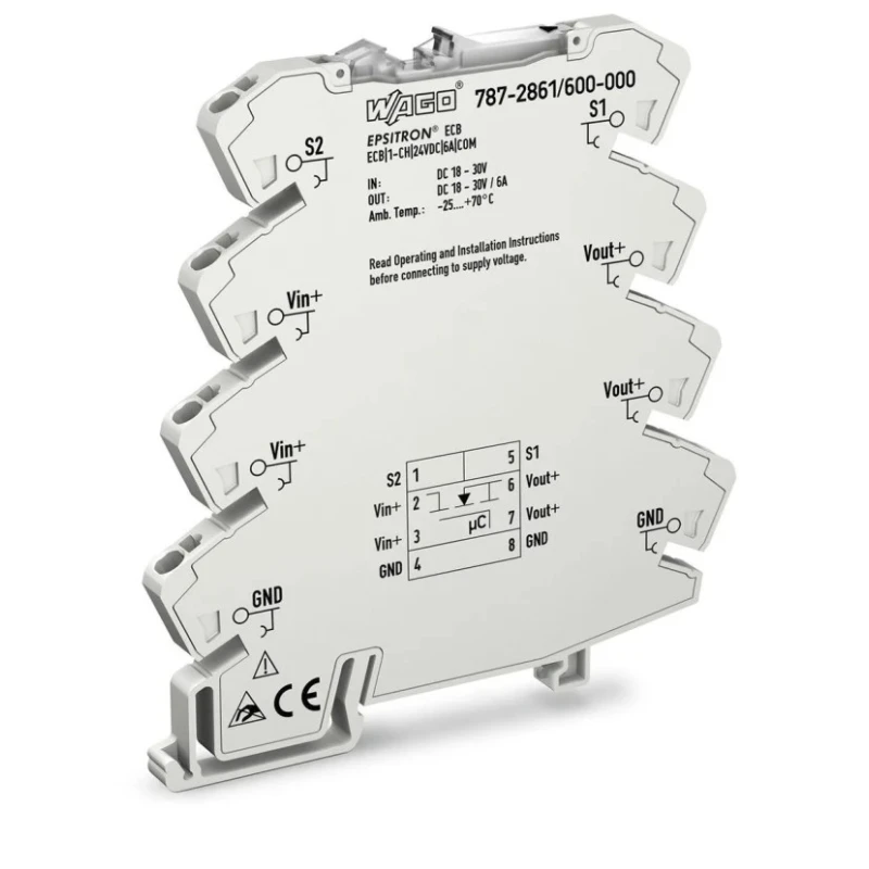 WAGO EPSITRON Electronic Circuit Breaker 6A 24V DIN Rail 787-2861/600-000