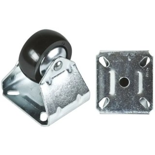 Tente Industrial Fixed Castor Wheel 50 mm Diameter 50 kg Load Capacity Polypropylene 1678UOO050P40PAF