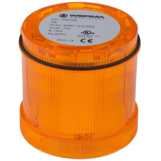 Werma 641 Series Yellow Steady Effect Beacon Unit Filament Bulb 230V AC/DC IP65 
