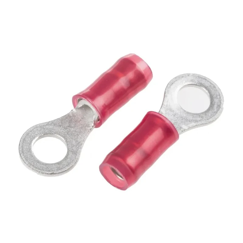 TE Connectivity PIDG Insulated Ring Terminal M4 Stud Size 22 AWG 16 AWG Wire Size, Red 320551
