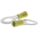 TE Connectivity PIDG Insulated Ring Terminal M10 Stud Size, 12 AWG–10 AWG Wire Size, Yellow 160138