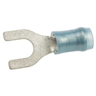 TE Connectivity PIDG Insulated Crimp Spade Connector, Blue Nylon, 16 AWG to 14 AWG, M5 Stud Size, 23.06mm Length 32060
