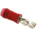 TE Connectivity PIDG FASTON .110 Red Insulated Female Spade Connector Crimp 2.79 x 0.51 mm Tab Size 22 AWG to 18 AWG 640923-1