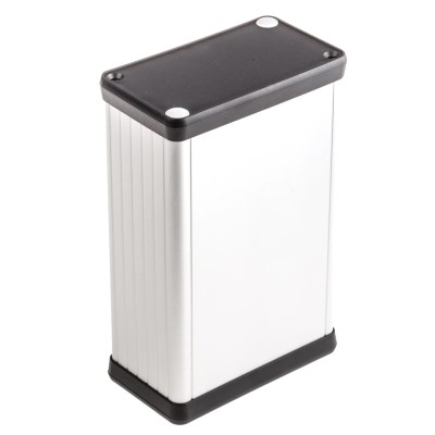 Hammond 1455 Series Aluminium Enclosure 120 mm x 78 mm x 43 mm Black Lid IP54 