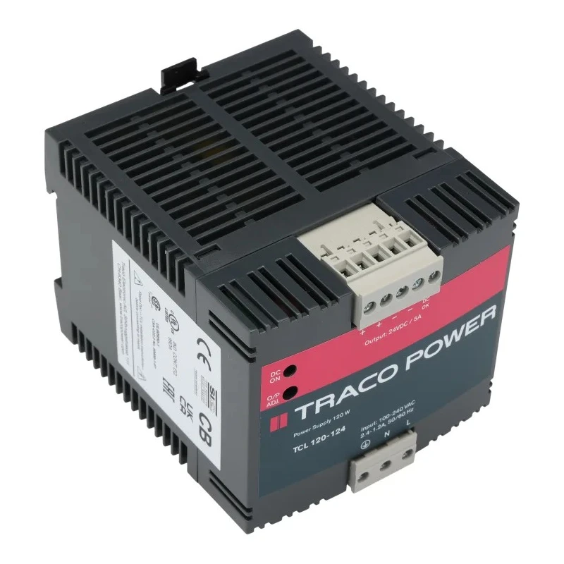 TRACOPOWER TCL Switch Mode DIN Rail Power Supply 264V AC/DC Input 28V DC 5A Output 120W TCL 120-124