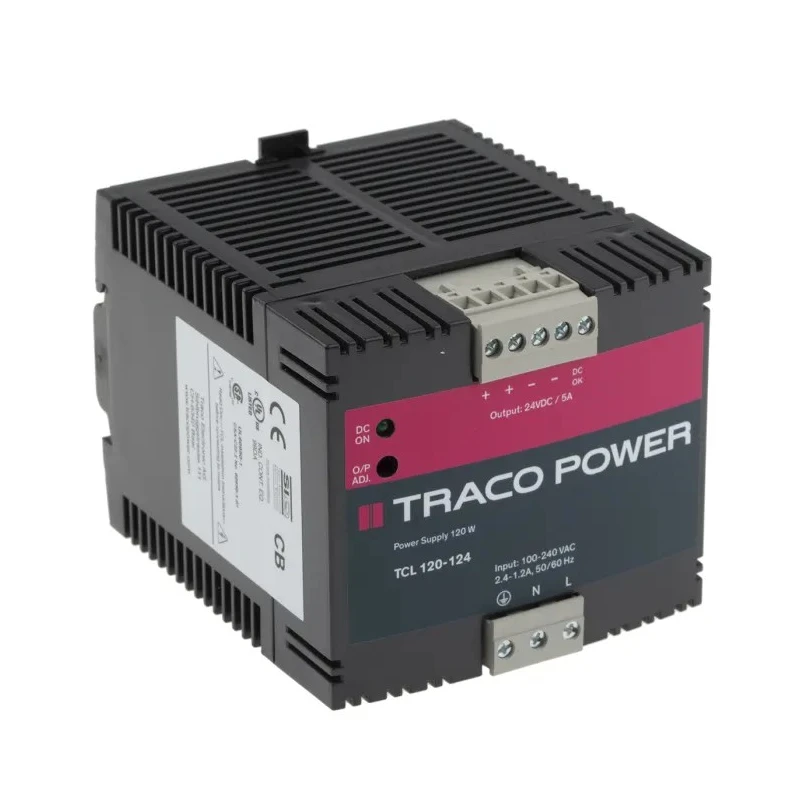TRACOPOWER TCL Switch Mode DIN Rail Power Supply 264V AC/DC Input 28V DC 5A Output 120W TCL 120-124