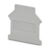 Phoenix Contact D-UK 16 Series End Cover for DIN Rail Terminal Blocks, Polyamide, Grey, ATEX Certified 3006027