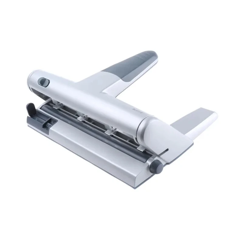 Leitz Hole Punch Diecast Aluminium Round Hole Black Blue Grey Germany 51140184
