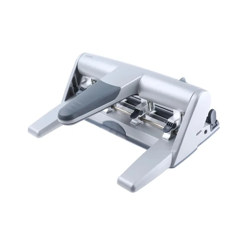Leitz Hole Punch Diecast Aluminium Round Hole Black Blue Grey Germany 51140184