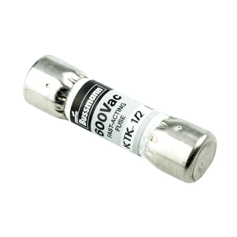 Eaton Cartridge Fuse 500mA Fast Acting Melamine Body, 10 x 38 mm, 600V AC KTK-1/2