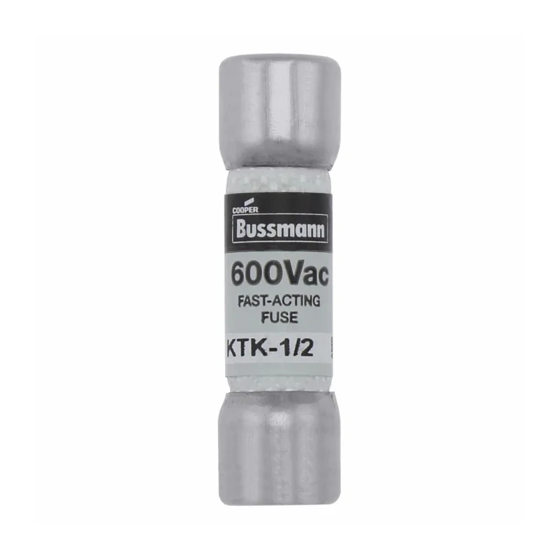 Eaton Cartridge Fuse 500mA Fast Acting Melamine Body, 10 x 38 mm, 600V AC KTK-1/2