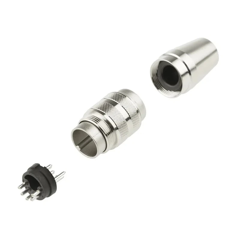 Amphenol Industrial DIN Plug 5 Pole Straight M16 Cable Male, 5A Current, 100V AC/DC, IP67, Screw Locking C091-31H105-1002