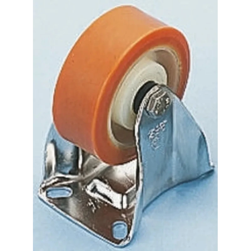 LAG Fixed Castor Stainless Steel Frame, 370 kg Load Capacity, 150 mm Diameter Wheel, Polyurethane Tyre, Roller Bearing 20716
