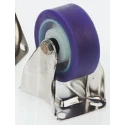LAG Fixed Castor Wheel 125 mm Diameter, 300 kg Load Capacity, Stainless Steel Frame, Roller Bearing 35614