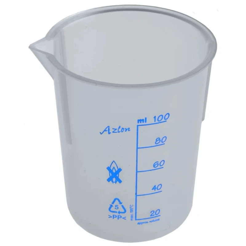 RS PRO Polypropylene Laboratory Beaker 100ml Capacity 73mm Length ISO 7056 461-0140