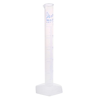 RS PRO Polypropylene Graduated Cylinder 10ml, 140mm Length, Class B Tolerance 461-0831
