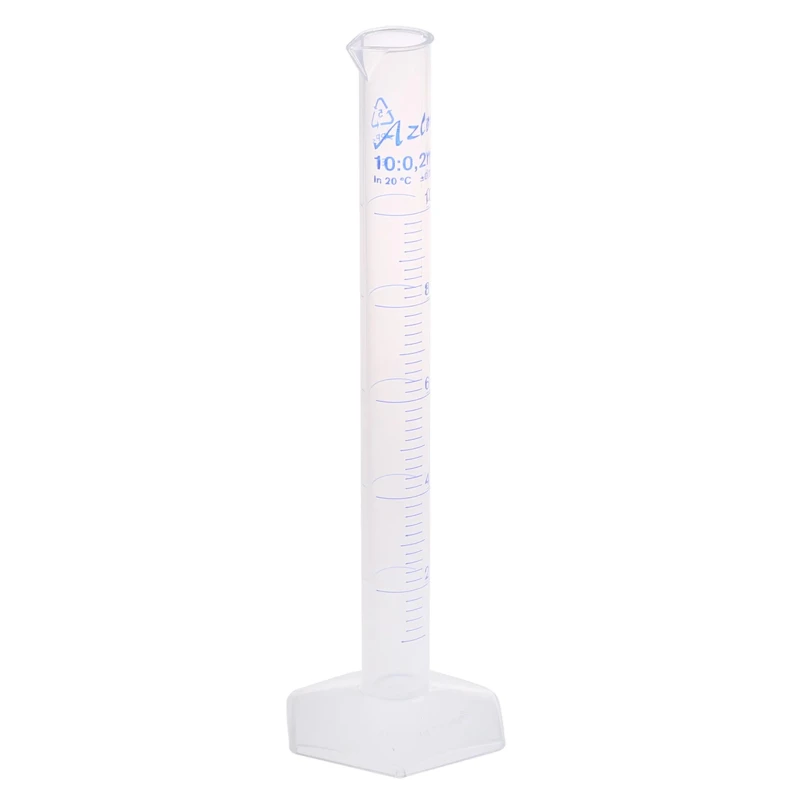 RS PRO Polypropylene Graduated Cylinder 10ml, 140mm Length, Class B Tolerance 461-0831