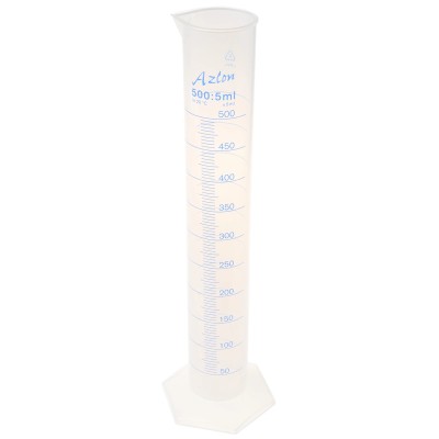 RS PRO Polypropylene Graduated Cylinder 500ml Durable Chemical-Resistant Measuring Cylinder 461-0881