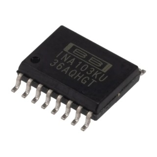 Texas Instruments Instrumentation Amplifier 16-Pin SOIC, 0.25 mV Offset, 6 MHz Gain Bandwidth, 12.5 mA Supply INA103KU