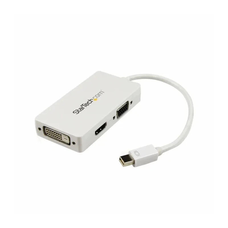 StarTech.com 3 Port Mini DisplayPort to DVI VGA HDMI Adapter 150 mm Length 1920 x 1200 Pixel Maximum Resolution MDP2VGDVHDW