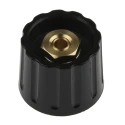 Sifam Black Plastic Collet Potentiometer Knob 21.3 mm Diameter 17.1 mm Height for 6.4 mm Slotted Shaft 463-8463