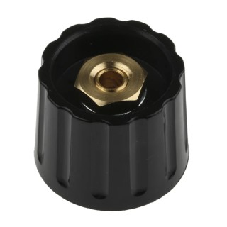 Sifam Black Plastic Collet Potentiometer Knob 21.3 mm Diameter 17.1 mm Height for 6.4 mm Slotted Shaft 463-8463