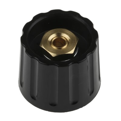 Sifam Black Plastic Collet Potentiometer Knob 21.3 mm Diameter 17.1 mm Height for 6.4 mm Slotted Shaft 463-8463