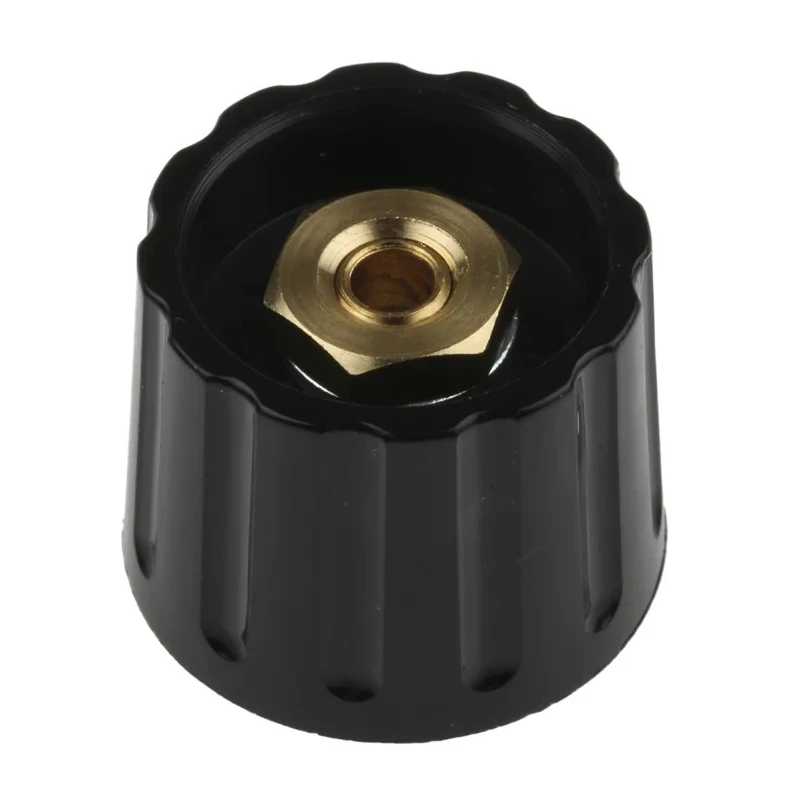 Sifam Black Plastic Collet Potentiometer Knob 21.3 mm Diameter 17.1 mm Height for 6.4 mm Slotted Shaft 463-8463