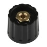 Sifam Black Plastic Collet Potentiometer Knob 21.3 mm Diameter 17.1 mm Height for 6.4 mm Slotted Shaft 463-8463
