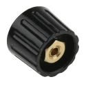 Sifam Black Plastic Collet Potentiometer Knob 21.3 mm Diameter 17.1 mm Height for 6.4 mm Slotted Shaft 463-8463