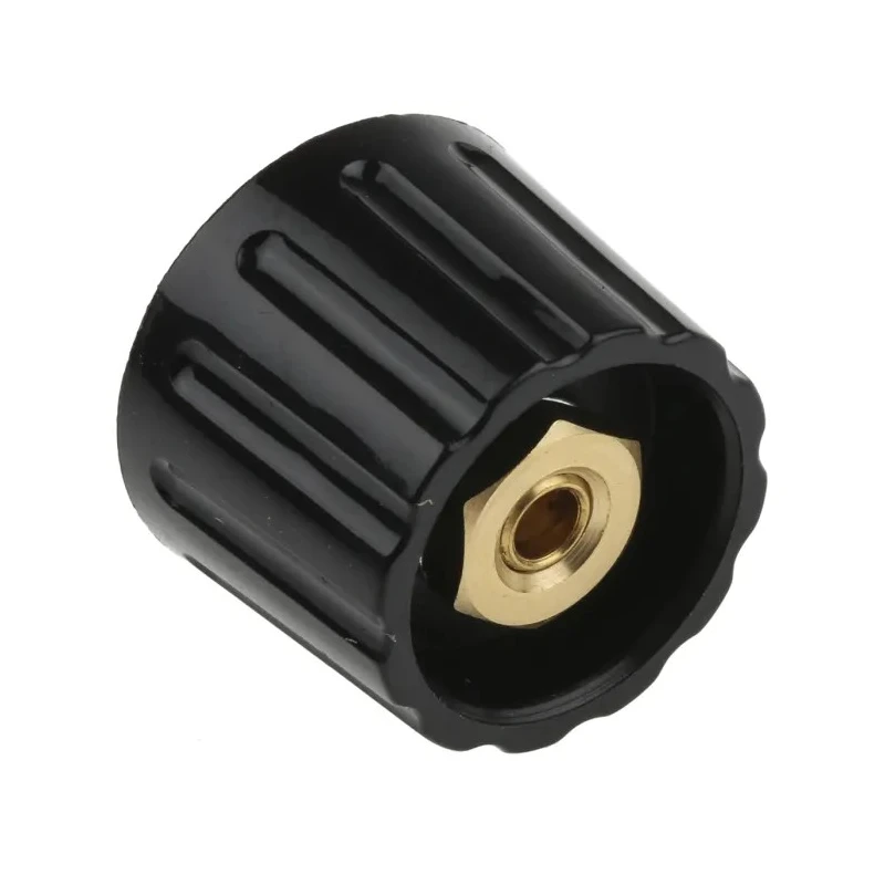 Sifam Black Plastic Collet Potentiometer Knob 21.3 mm Diameter 17.1 mm Height for 6.4 mm Slotted Shaft 463-8463
