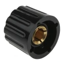 Sifam Black Plastic Collet Potentiometer Knob 21.3 mm Diameter 17.1 mm Height for 6.4 mm Slotted Shaft 463-8463