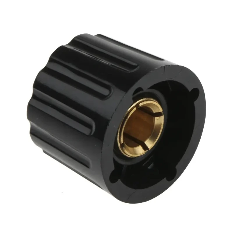 Sifam Black Plastic Collet Potentiometer Knob 21.3 mm Diameter 17.1 mm Height for 6.4 mm Slotted Shaft 463-8463