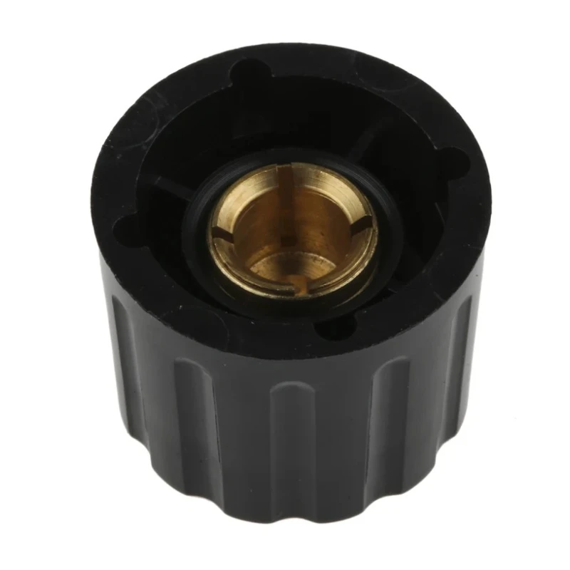 Sifam Black Plastic Collet Potentiometer Knob 21.3 mm Diameter 17.1 mm Height for 6.4 mm Slotted Shaft 463-8463