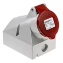 MENNEKES Wall Mount Industrial Power Connector Rated at 16A 400V IP44 Red 4 Pole 