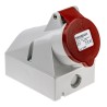 MENNEKES Wall Mount Industrial Power Connector Rated at 16A 400V IP44 Red 4 Pole