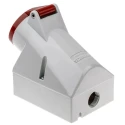 MENNEKES Wall Mount Industrial Power Connector Rated at 16A 400V IP44 Red 4 Pole 