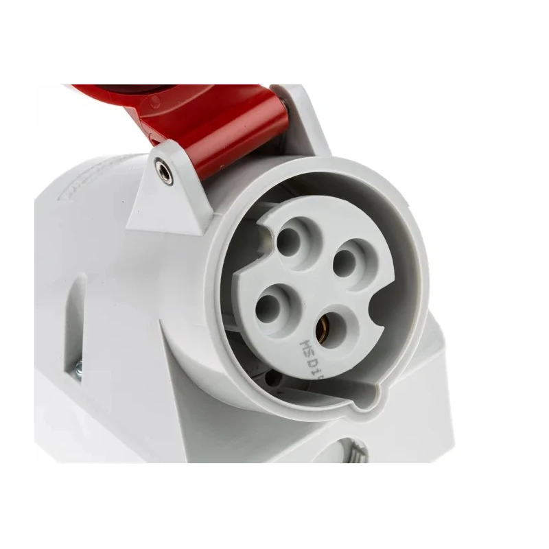 MENNEKES Wall Mount Industrial Power Connector Rated at 16A 400V IP44 Red 4 Pole 