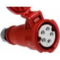 MENNEKES 16A 400V IP44 Red Cable Mount Industrial Power Connector 5 Pole AM-TOP 5
