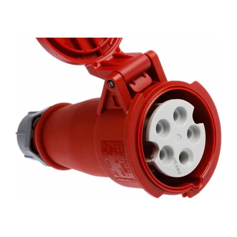 MENNEKES 16A 400V IP44 Red Cable Mount Industrial Power Connector 5 Pole AM-TOP 5