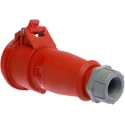 MENNEKES 16A 400V IP44 Red Cable Mount Industrial Power Connector 5 Pole AM-TOP 5
