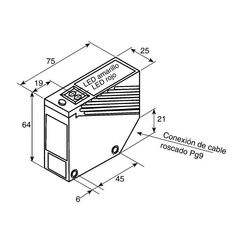 Pepperl + Fuchs Retroreflective Photoelectric Sensor Block Style 7 m Detection Range Relay Output IP67 RLK39-54-Z/31/40A/116