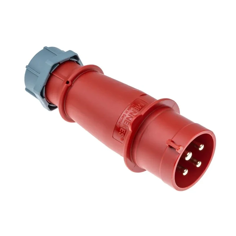 MENNEKES AM-TOP IP44 Red Cable Mount 4P Straight Industrial Power Connector 32A 400V Phase Inverter IP44