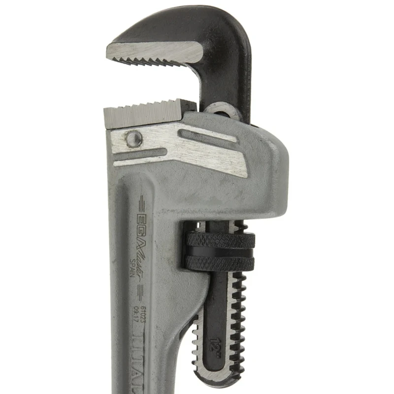 Ega-Master 50.8 mm Jaw Capacity Pipe Wrench, 304.8 mm Overall Length, Metal Handle, VDE/1000V Approved Non-Sparking 61023