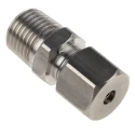 RS PRO Stainless Steel Compression Fitting for Thermocouple or PRT Probe 1/4 BSPT 4mm Probe Diameter 178-0965
