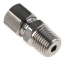 RS PRO Stainless Steel Compression Fitting for Thermocouple or PRT Probe 1/4 BSPT 4mm Probe Diameter 178-0965