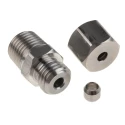 RS PRO Stainless Steel Compression Fitting for Thermocouple or PRT Probe 1/4 BSPT 4mm Probe Diameter 178-0965