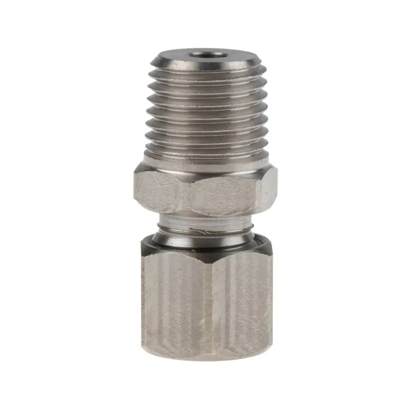 RS PRO Stainless Steel Compression Fitting for Thermocouple or PRT Probe 1/4 BSPT 4mm Probe Diameter 178-0965